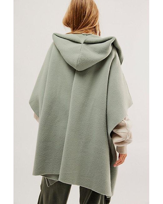 Free People Green All I Need Cozy Hooded Kimono