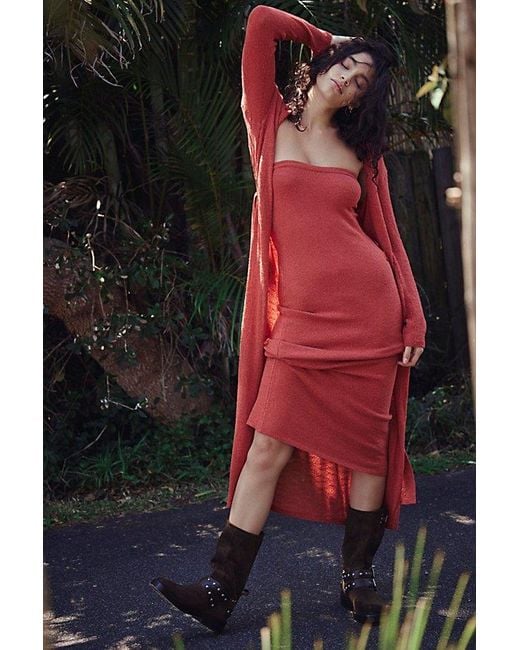 Free People Black Lottie Solid Sweater Dress Set