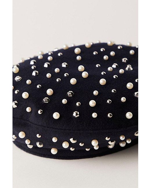 Free People Blue So Emma Pearl Beret