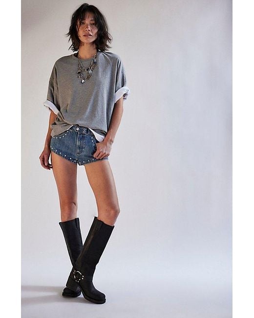 Free People Blue Perfect Oversized Tee