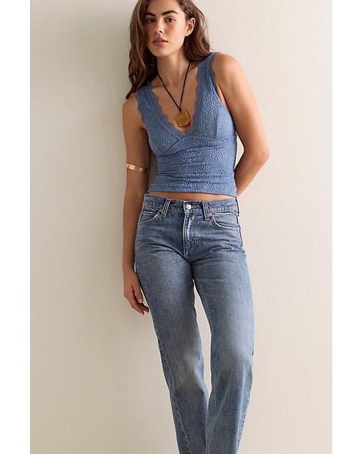 Intimately By Free People Blue Loved You First Lace Cami By
