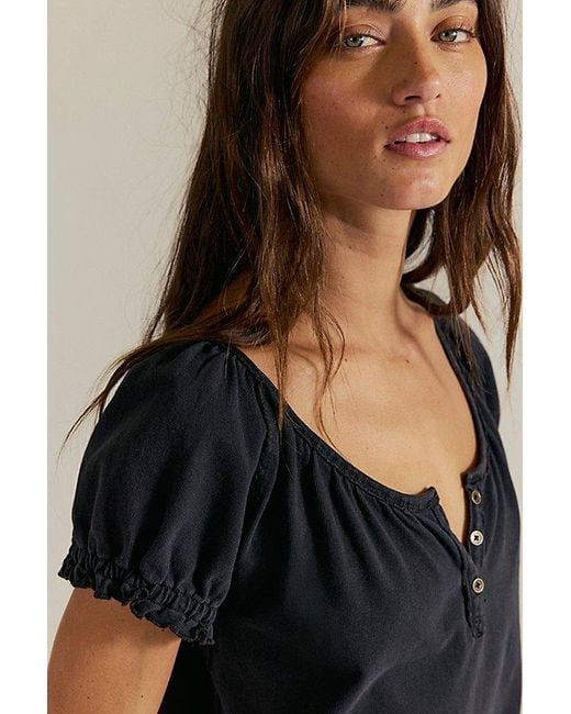 Free People Black Issa Tee