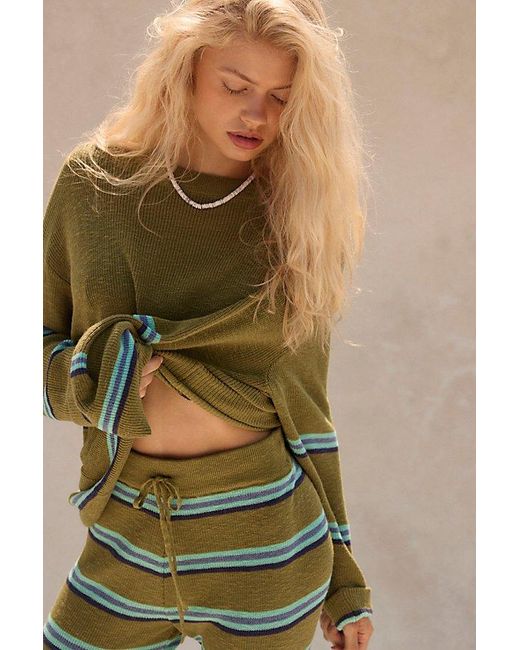free-est Green Mariner Sweater Co-Ord By
