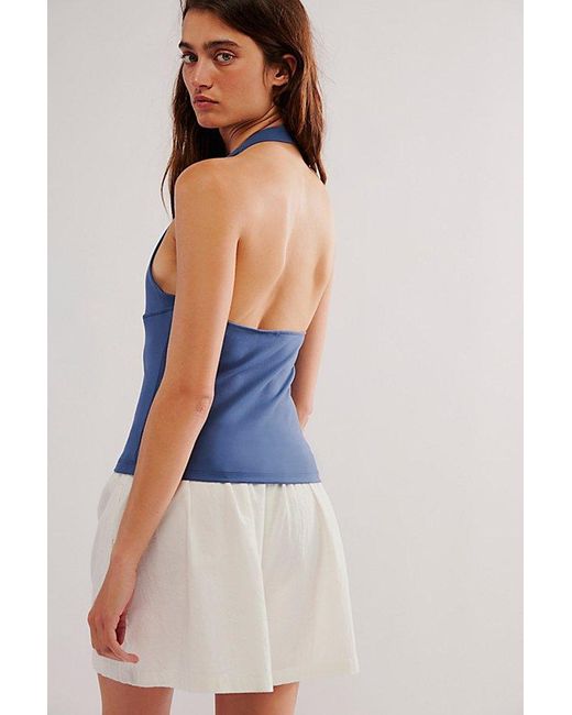 Intimately By Free People Blue Have It All Halter Top