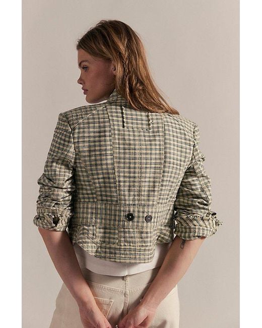 Free People Brown Point It Blind Jacket