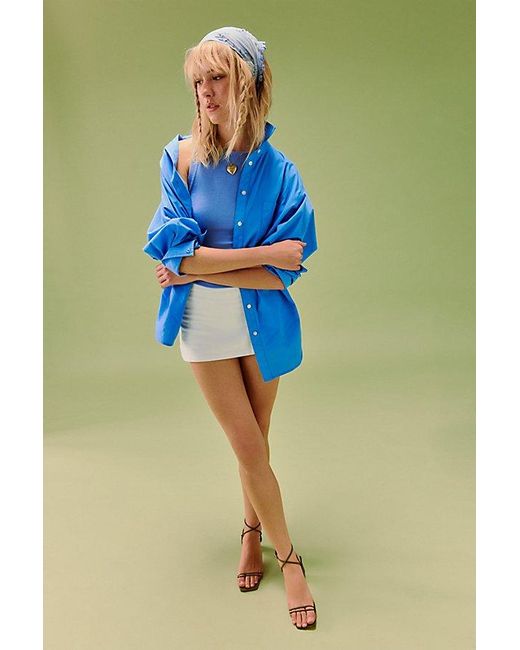 Free People Blue Sabine Articulated Shirt