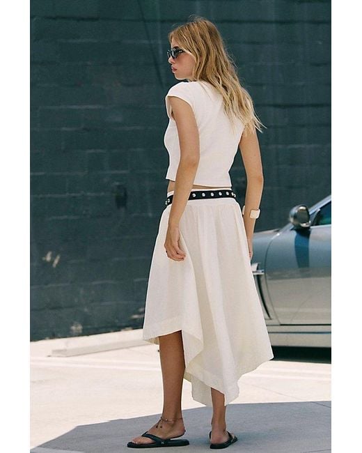 Free People Blue Annette Tee Skirt Set