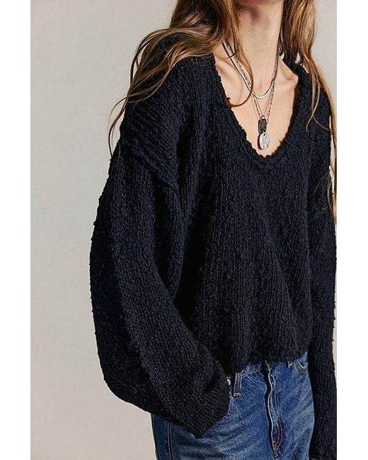 Free People Blue Firefly Pullover