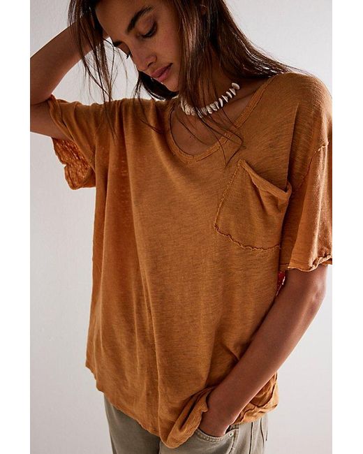 Free People Brown We The Free All I Need Tee
