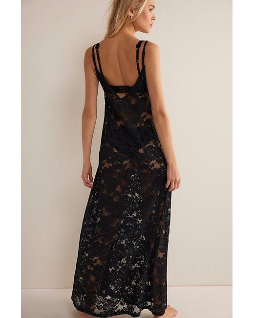 Intimately By Free People Black Everything You Need Maxi Slip Dress By