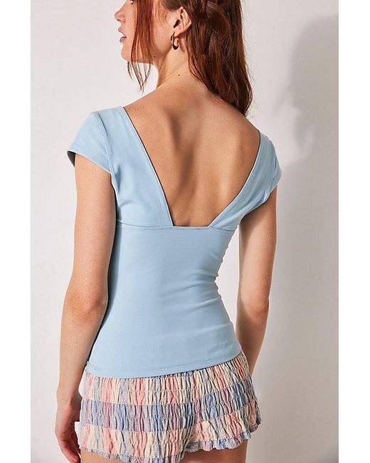 Free People Blue Duo Corset Cami