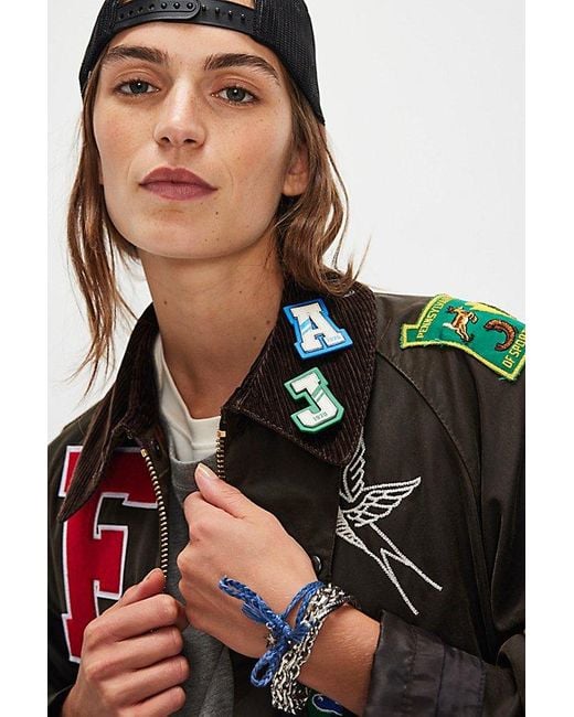 Free People Black You'Re A Star Varsity Brooch
