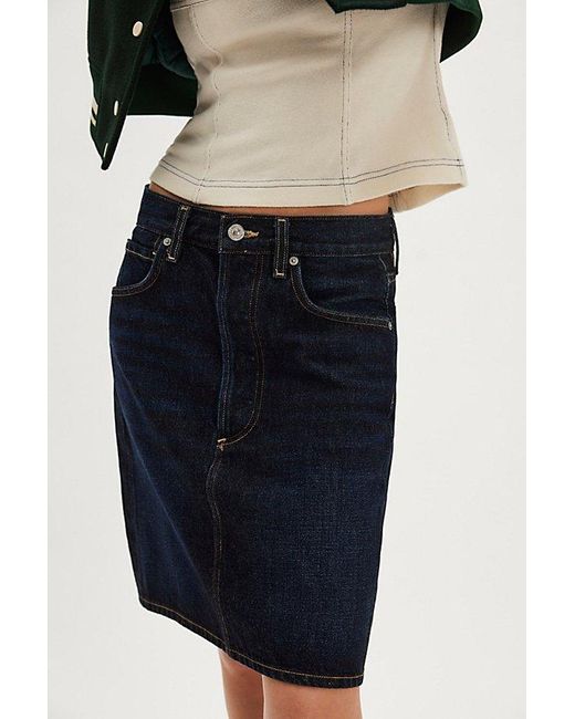 Citizens of Humanity Blue Etta Pencil Skirt