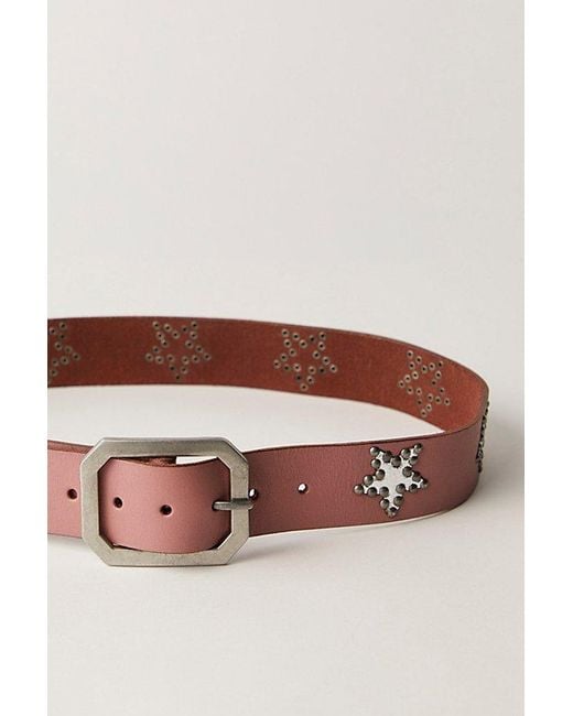 Free People Pink Starcrossed Studded Belt