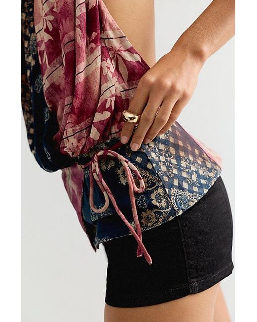 Free People Red Davie Halter Top