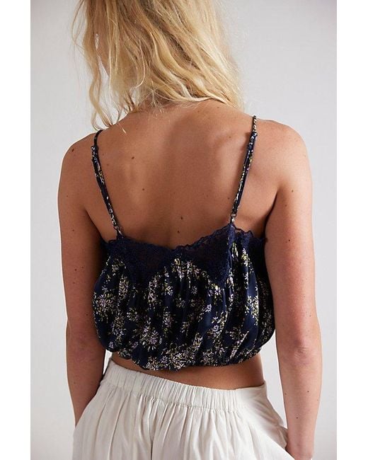 Free People Blue Blair Bubble Top