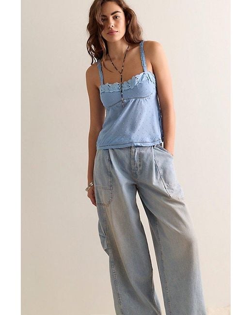 Intimately By Free People Blue Little Love Tank Top By