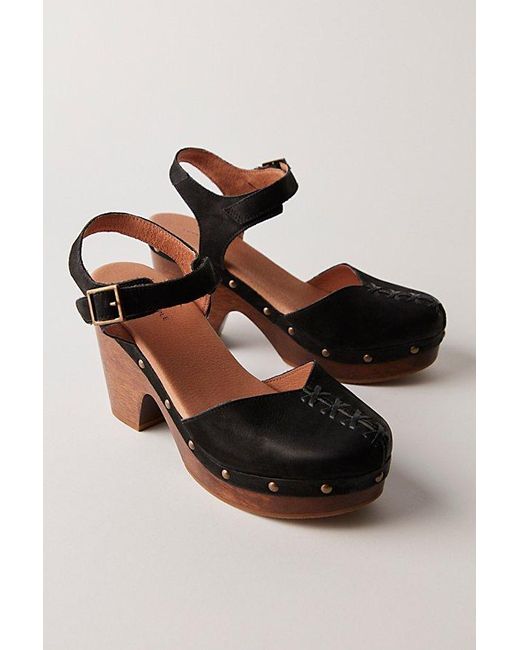 Free People Black Doub's Clogs