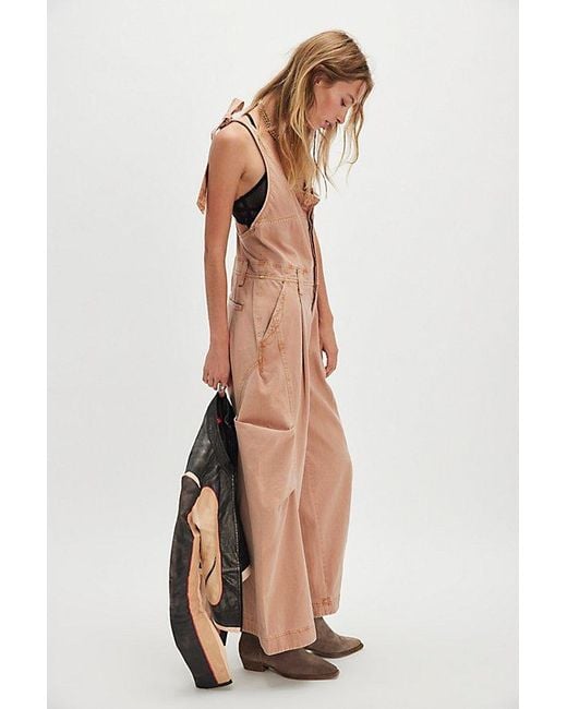 Free People Multicolor Must Have Wide-Leg Overalls