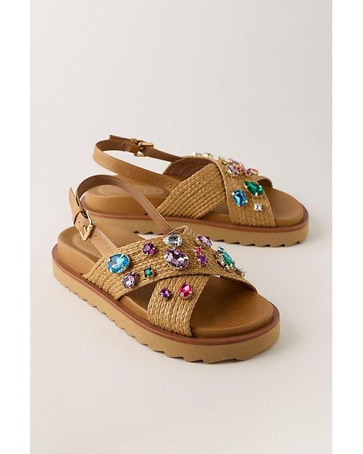 Vicenza Multicolor Rock Candy Embellished Sandals By