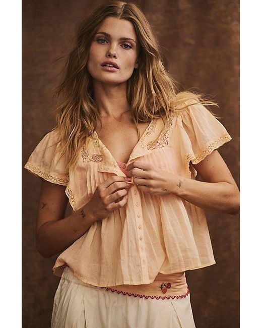 Free People Brown Monica Top