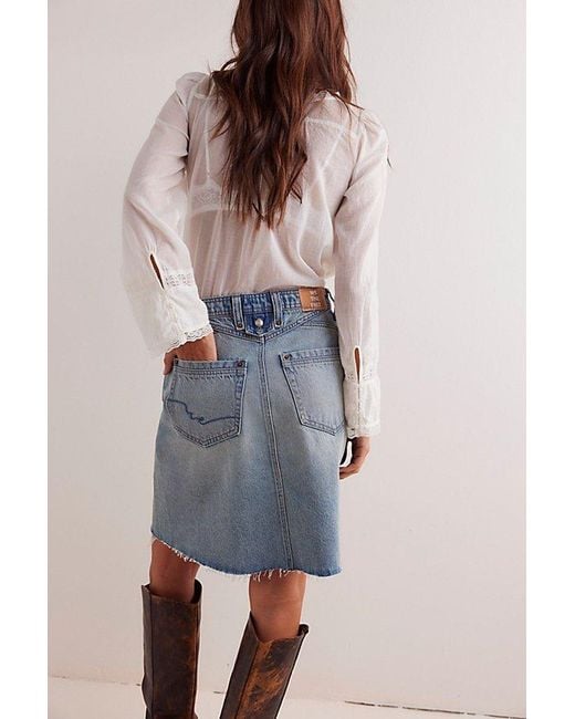 Free People Multicolor We The Free Suzy Denim Midi Skirt