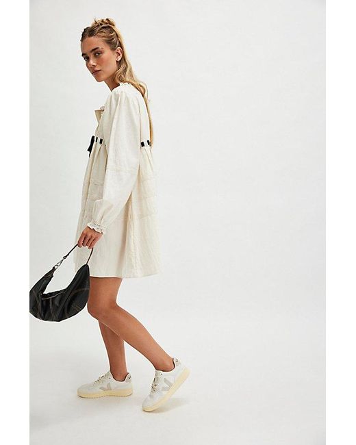 Free People Tea Time Mini Dress in Gray | Lyst