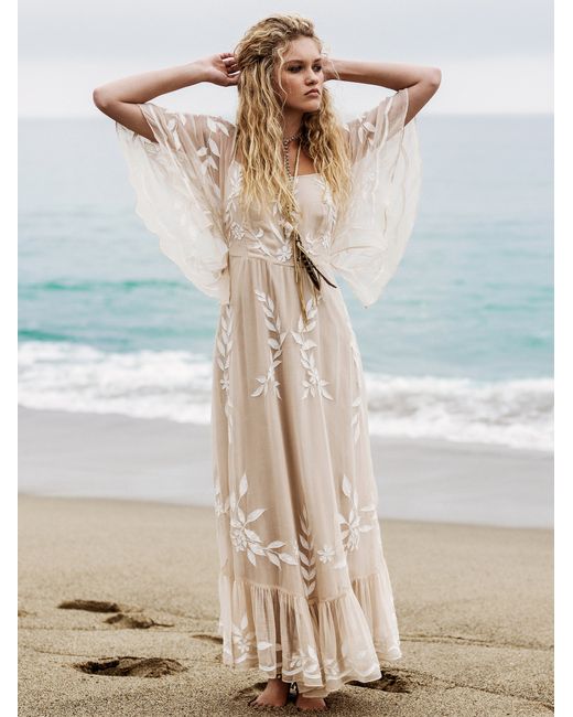 Free People Natural Enchanted Forest Maxi Dress