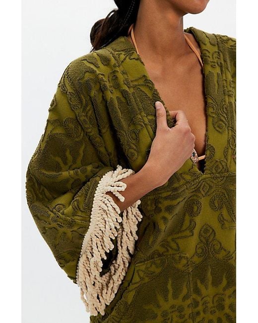 Spell Green X Free People Pomel Poncho