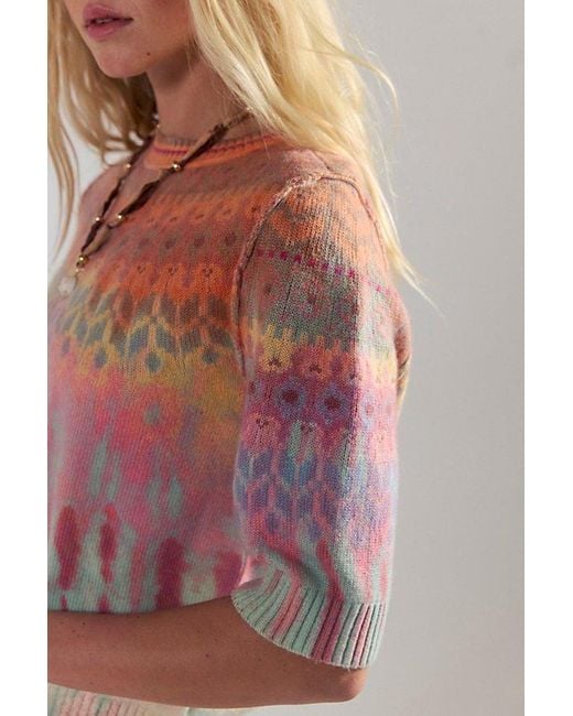 Free People Multicolor Twilight Cashmere Tee