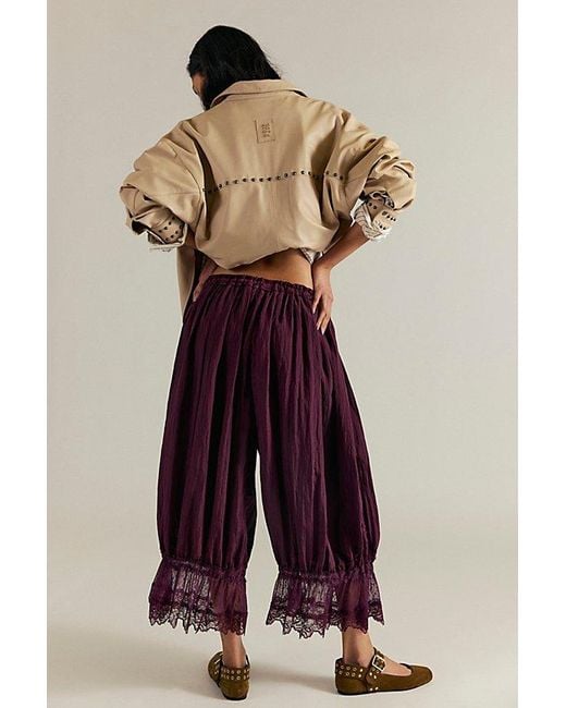 Free People Forever Young Bloomer Pantaloni Bianco Avorio, Pizzo, Taglia S, Intimamente Donna - 2