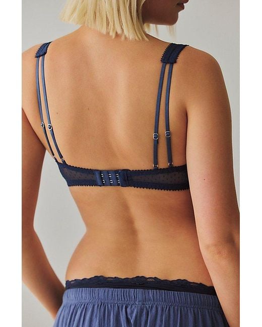 Intimately By Free People Blue Fiona Mesh Demi Underwire Bra By