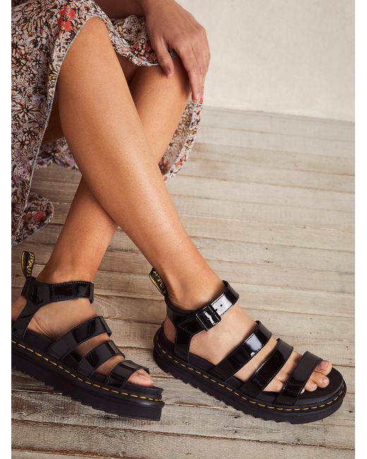 black patent flatforms