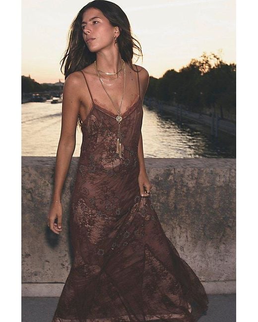 Free People Brown Julio Maxi Dress