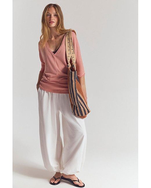 Free People Pink High Line Tee