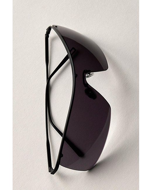 Elisa Johnson White Vito Wrap Around Sunglasses
