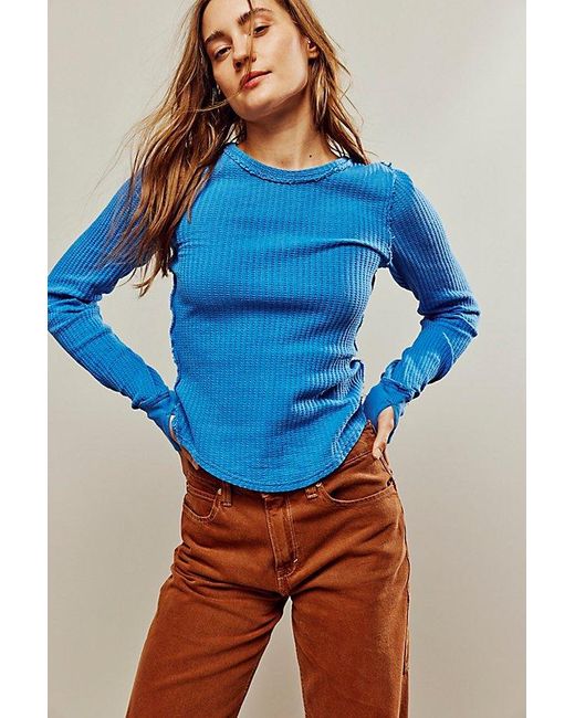 Free People Blue We The Free Roll With It Thermal