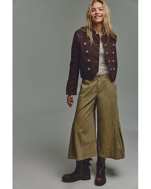 Free People Natural Two Step Crop Chino Pants