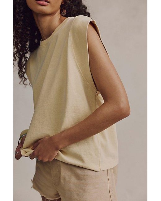 Free People Brown Atlas Muscle Tee