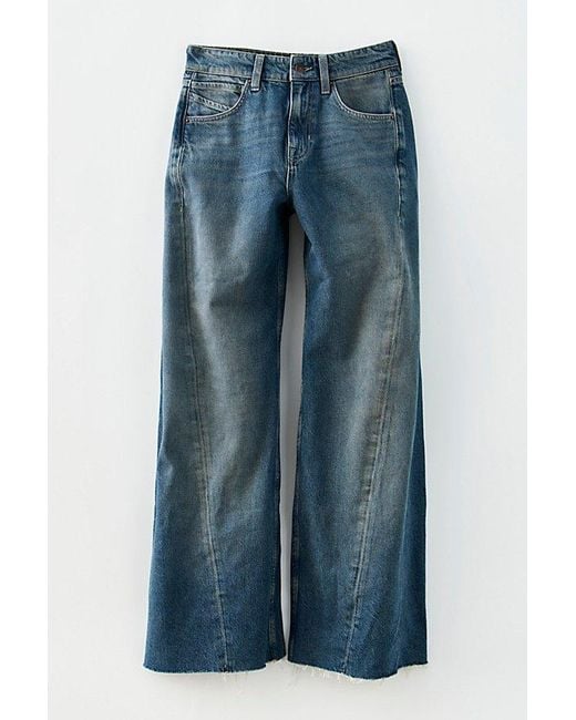 Free People Blue Crvy Alter Ego Boyfriend Jeans By