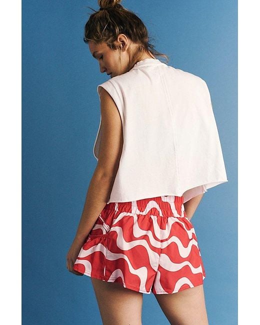 Fp Movement Red Get Your Flirt On Printed Shorts