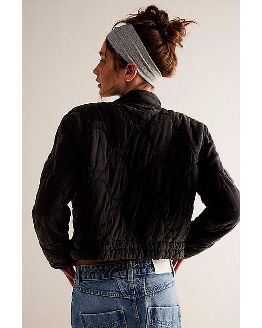 Free People Gray Aura Liner Jacket At In Black, Size: Xl