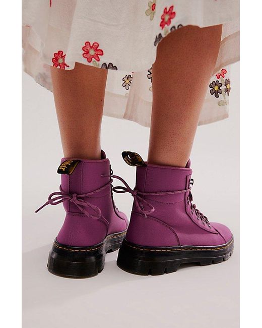 Dr. Martens Purple Combs Lace Up Boots