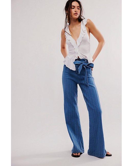 Cleobella Blue Lachlan Pintuck Jeans