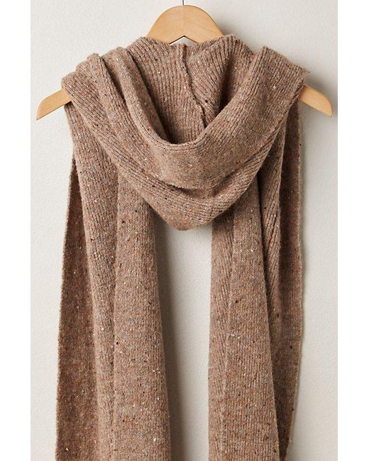 Free People Blue Wrap Me Up Hooded Scarf