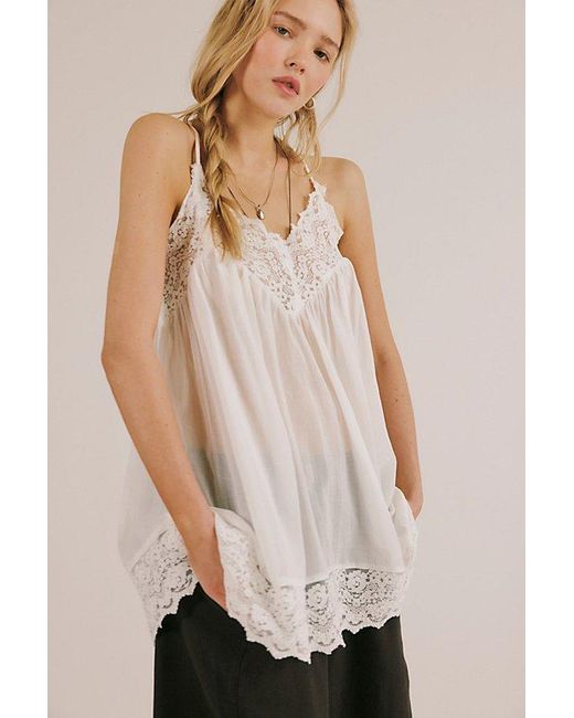 Intimately By Free People Natural Fiona Mini Slip Dress