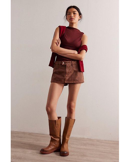 Free People Black We The Free Gallivanting Peekaboo Skort