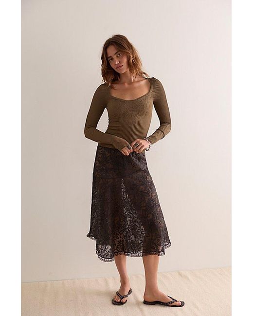 Intimately By Free People Brown Dynamic Duo Long Sleeve By