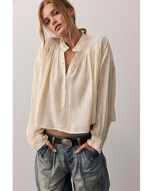 Free People Natural Sundown Blouse