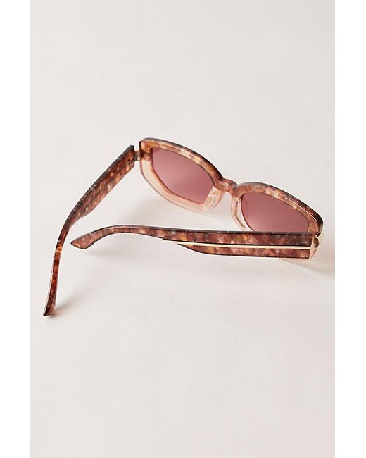 Free People Brown Lucia Recycled Oval Sunnies